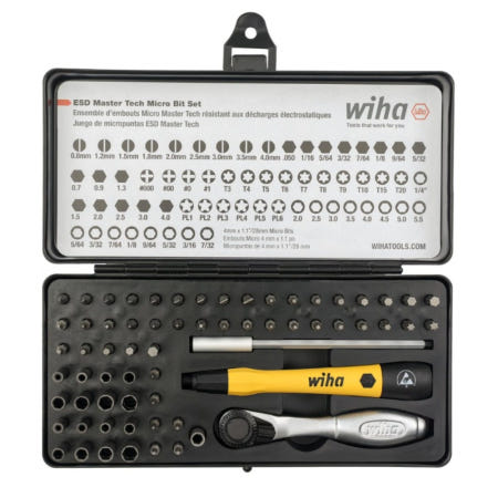 [해외]위하 Wiha 래칫 마이크로 비트 65개 세트 75965