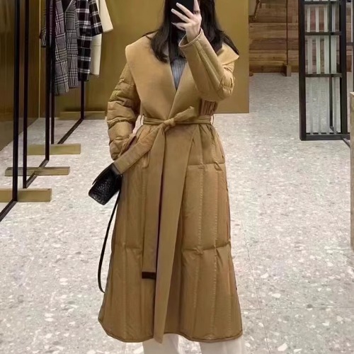 벨티드 덕다운100 겨울 울100 구스패딩코트 - 상세 이미지 2