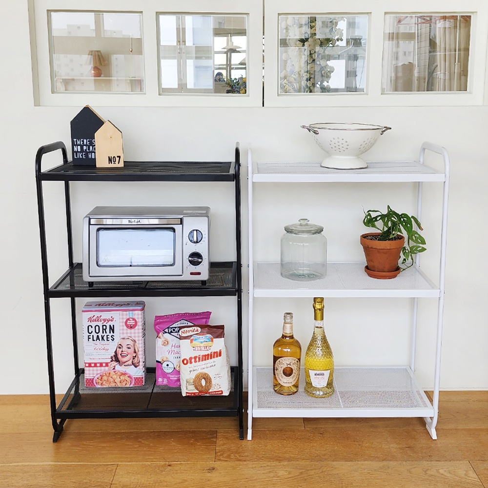 철제선반 스탠딩 메탈 수납 거실 다용도실 베란다 선반 3단