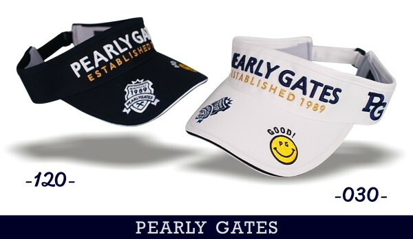 파리게이츠 PEARLY GATES 골프 모자 굿 스마일 코튼 트윌 썬바이저 선캡 - 상품 이미지
