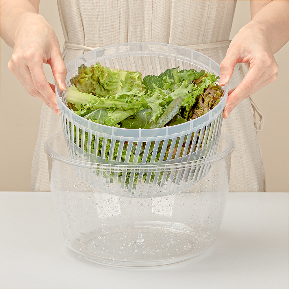 유즈베러띵 펌핑 야채 탈수기 샐러드 스피너 채소 물기제거 미니(4.2L)