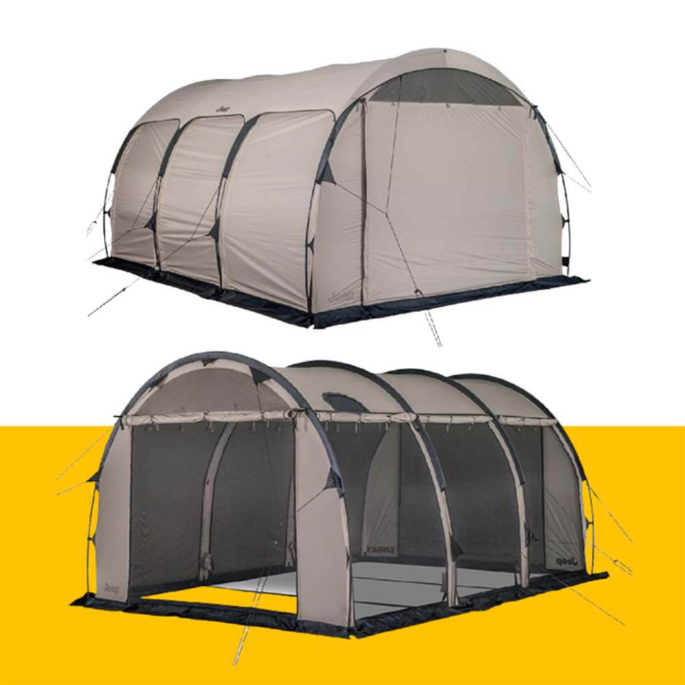 지프 배럭 텐트 신형 캠핑 리빙쉘 터널 2룸 텐트 이너 그라운드시트 세트