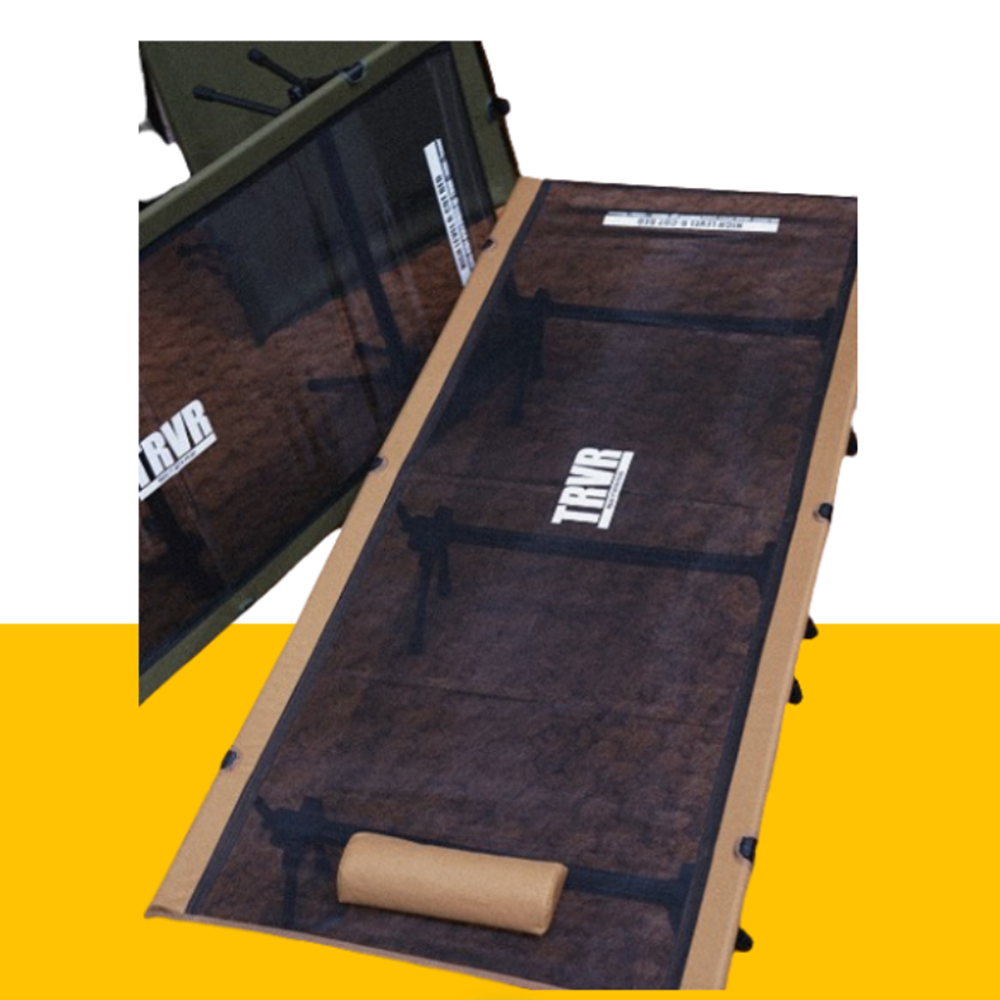 트루버 야전침대 와이드 메쉬스킨 프레임 세트 접이식 경량 캠핑 간이침대