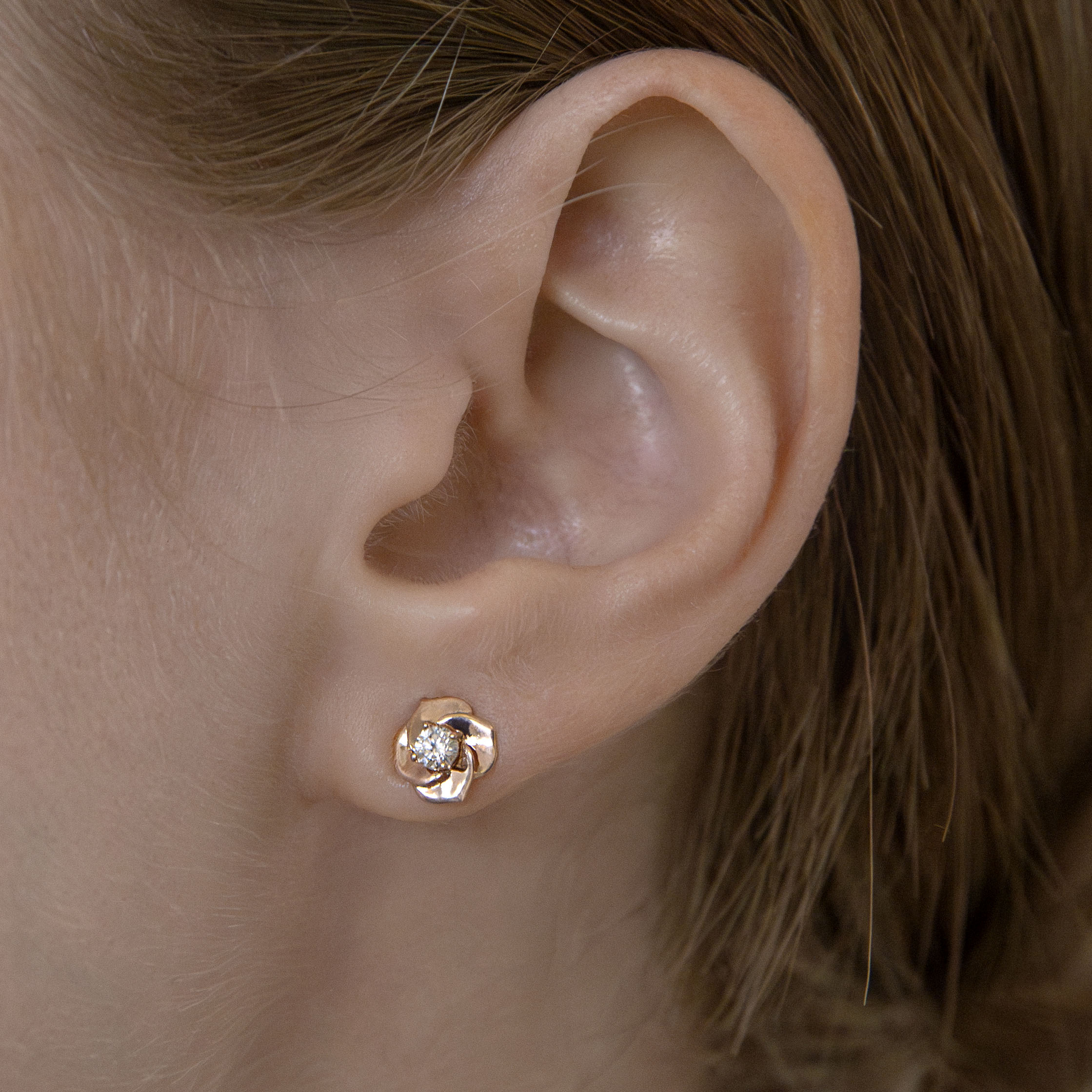 14k 제인로즈 귀걸이 기념일 선물 금 여자 귀걸이