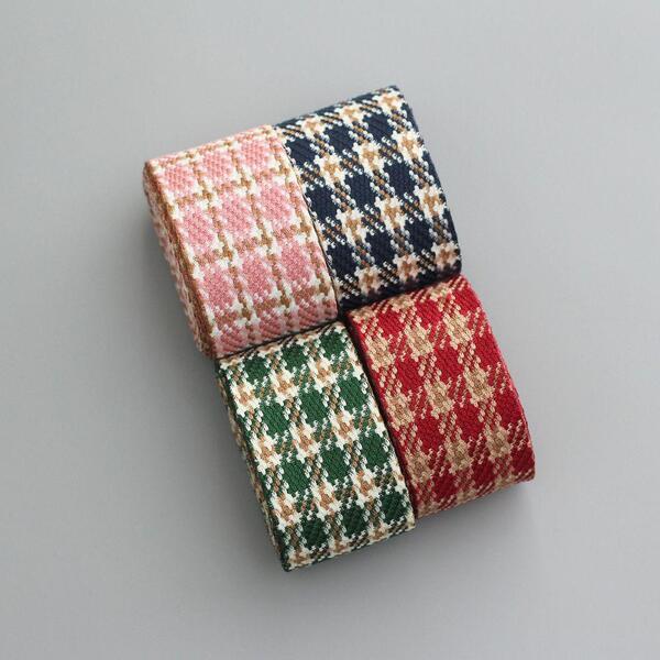 클래식 체크 리본 폭4cm 길이90cm - 상세 이미지 3