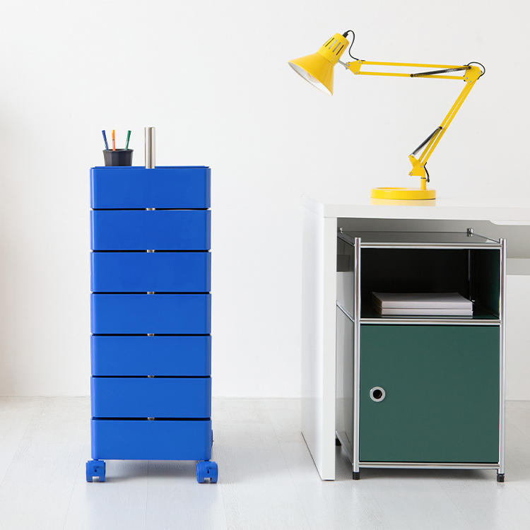 빙그리 회전서랍 트롤리 7단 블루 6169.5971