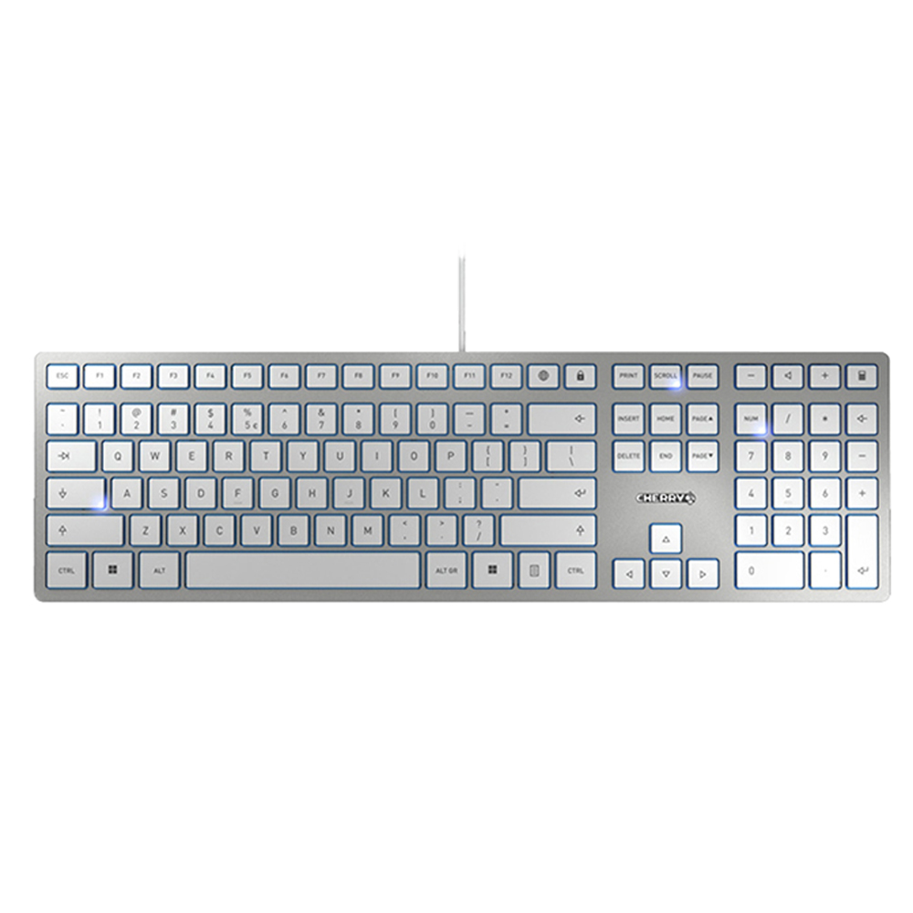 체리 키보드 KC6000 SLIM 실버 무소음 사무용 슬림 키보드 - 메인 이미지