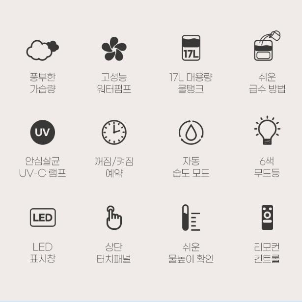 병원 커피숍 대용량가열식가습기 카페 업소용 학원 나무가습기 CHM-UV17WN