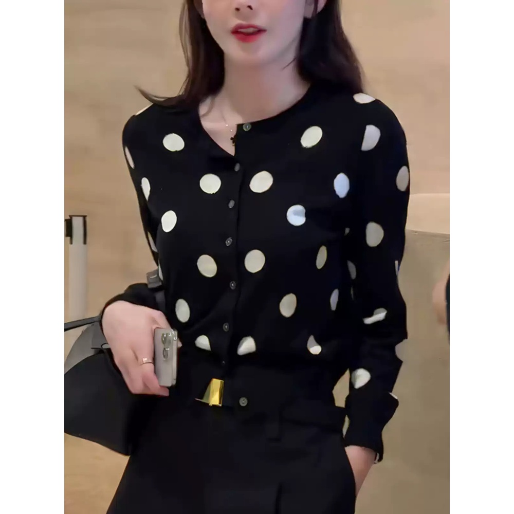 미운 우리 새끼 415화 양정아 가디건 긴소매 도트 간절기 의상 옷 패션 - 상세 이미지 2