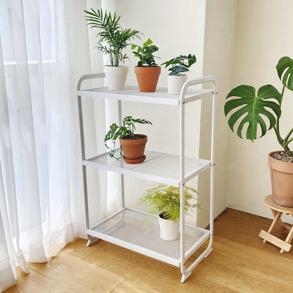 철제선반 스탠딩 메탈 수납 거실 다용도실 베란다 선반 3단