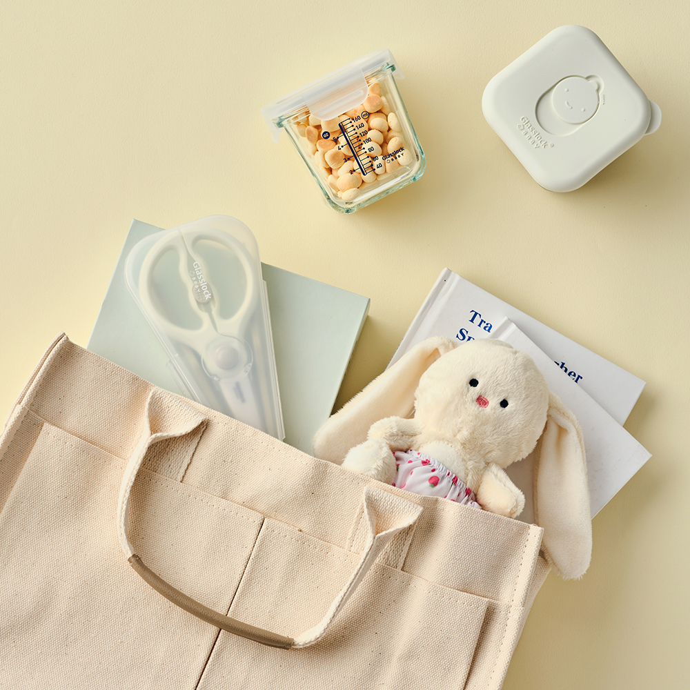 글라스락 베이비 휴대용 가위 집게 세트