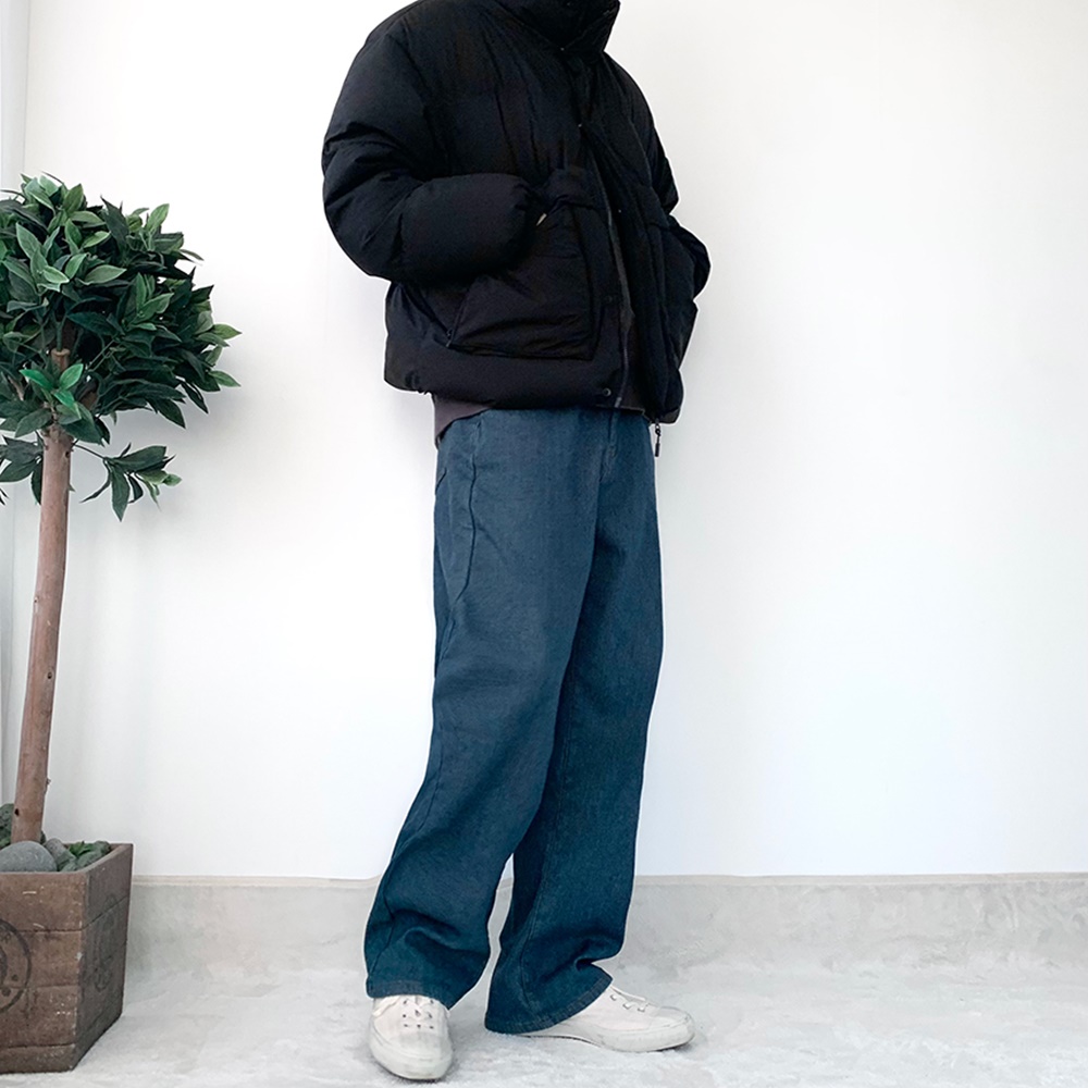 남성기모청바지 남자기모청바지 블랙진 진청바지 이미지 2