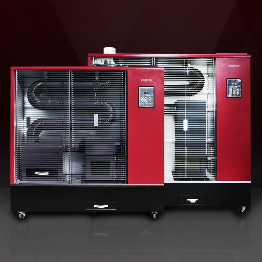 펠릿형 대형곱창난로 공사 건설현장난로 60평 돈풍기