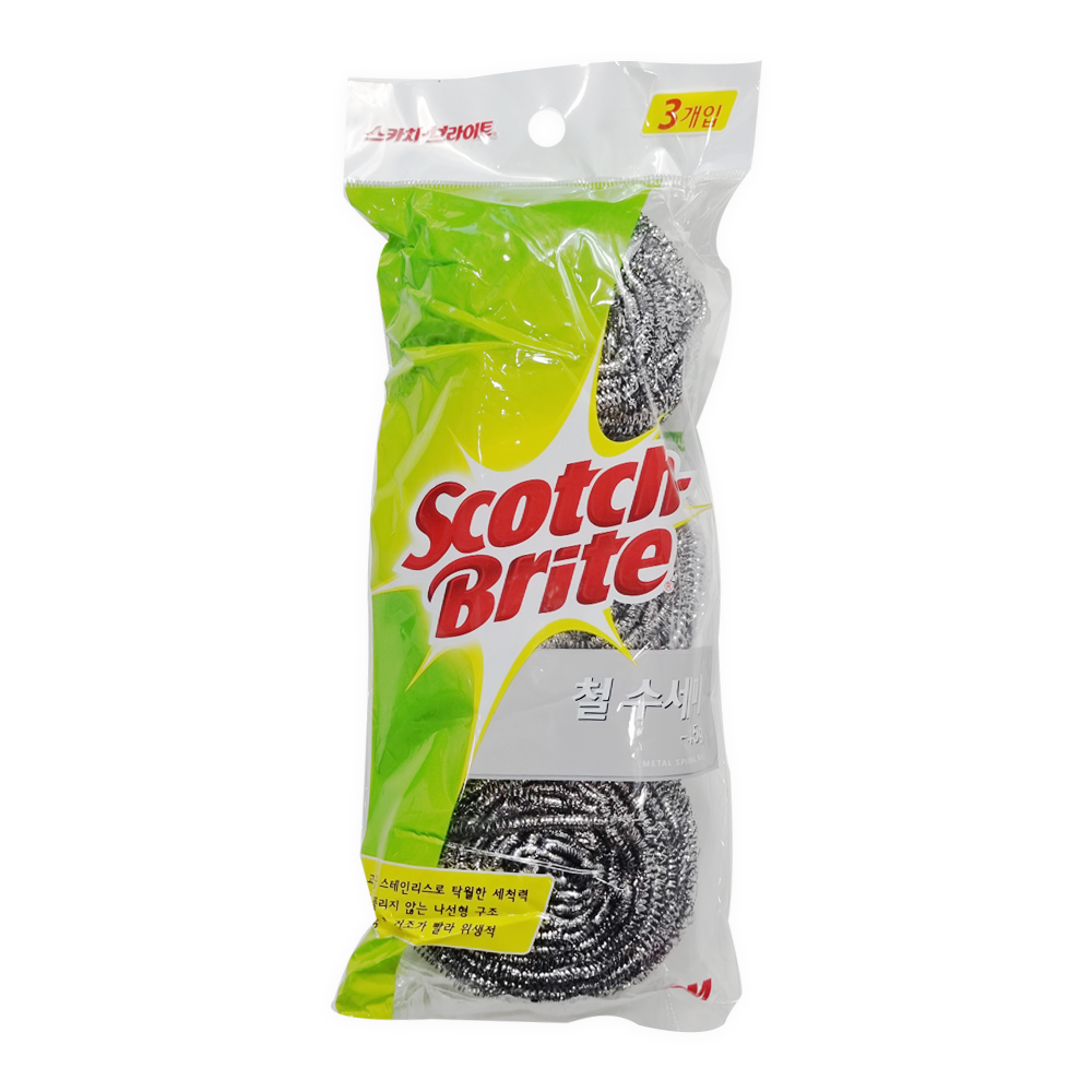 3M 철수세미 스텐수세미 스카치브라이트 45g 3P - 상품 이미지