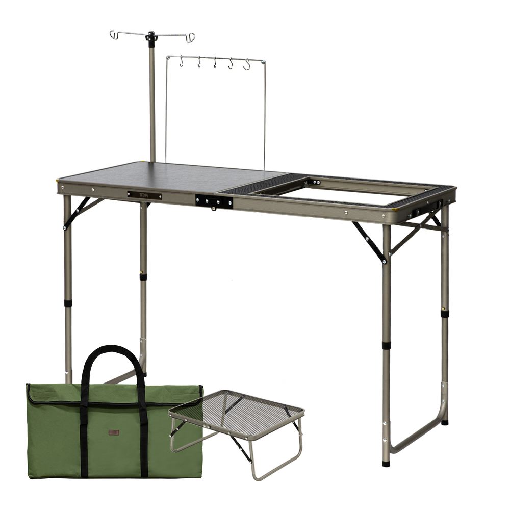 로티캠프 캠핑 테이블 키친 화로대 원액션 접이식 피크닉 경량 MKT-1200