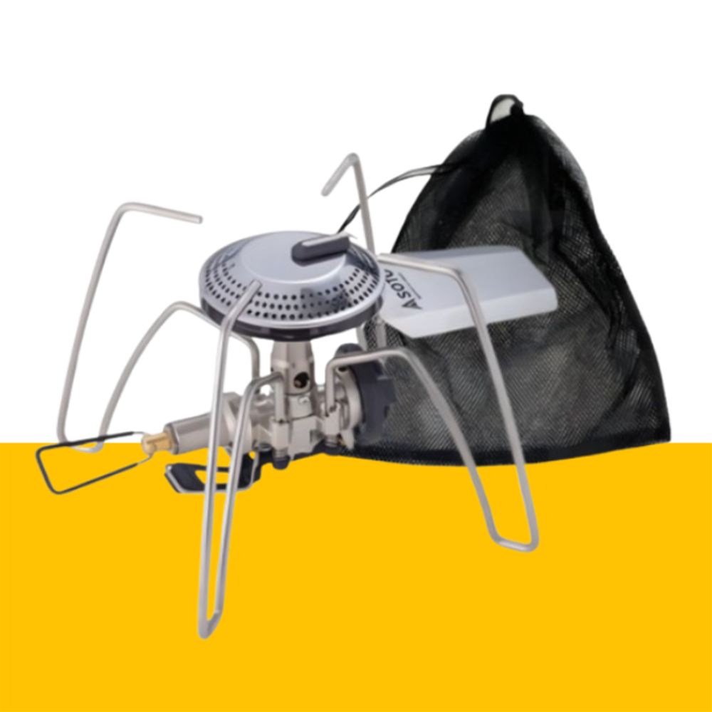 소토 스토브 레귤레이터 340 실버 Range 메쉬파우치 세트 백패킹 고화력 가스 미니 버너