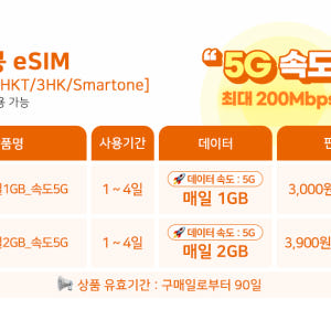 홍콩 마카오이심 eSIM 중국 CU 매일1GB일 무제한 e심 핫스팟 로밍... 솔직 후기 | 실사용자 리뷰 분석 - 상품 이미지 4
