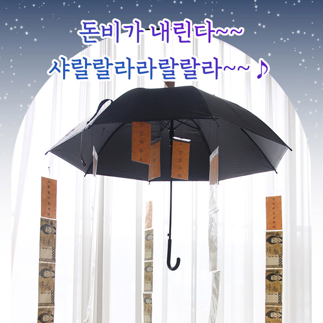 돈벼락 우산 용돈박스 부모님 환갑 반전 현금 생신 선물 서프라이즈 남편생일이벤트 - 상세 이미지 2