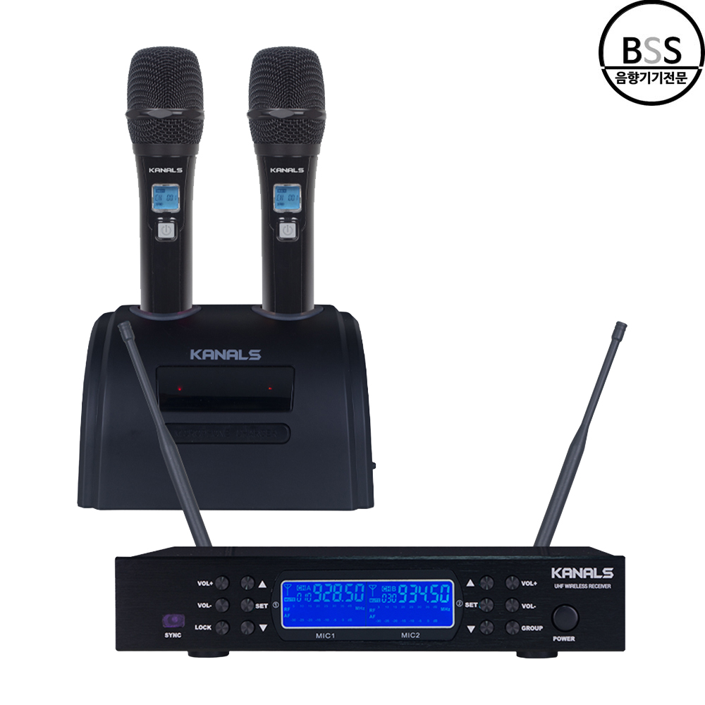 카날스 K-9300 무선마이크 충전식 노래방 행사용 공연용 찬양 보컬 교회 설교 - 상품 이미지