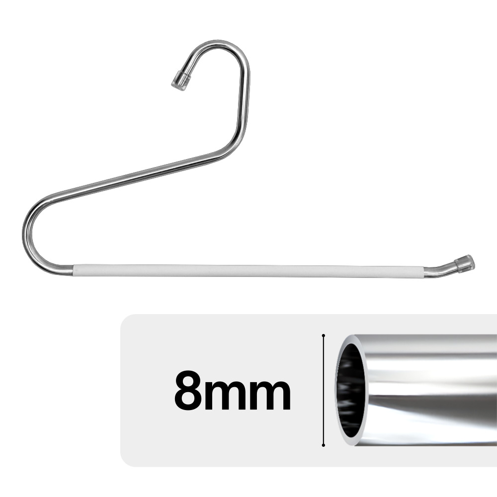 올지 8mm 논슬립 바지걸이 스텐 화이트, 20개 - 상세 이미지 5