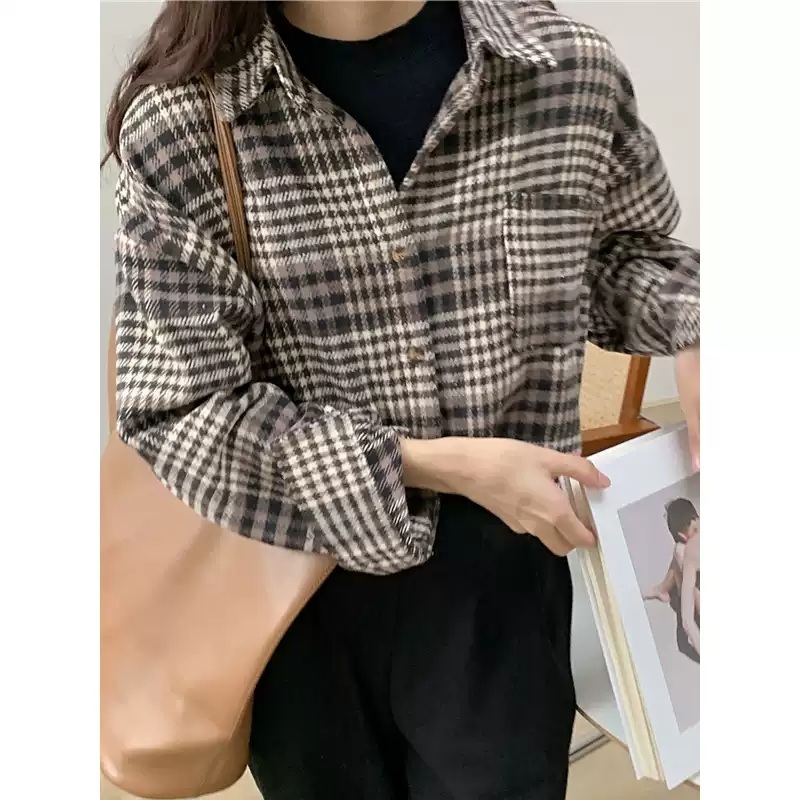 다리미 패밀리 10화 금새록 셔츠 블라우스 이다림 체크 캐주얼 의상 옷 패션 - 상세 이미지 3