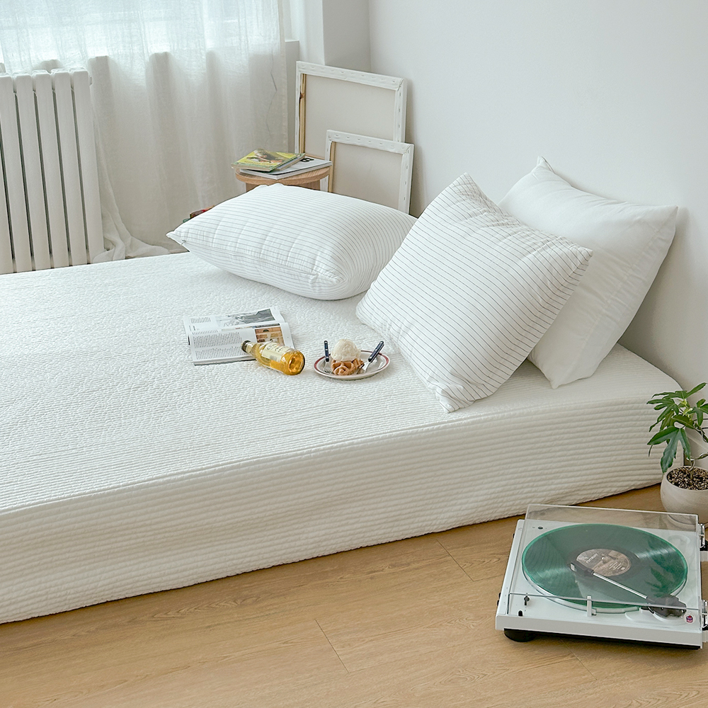 코지 모달 누빔 올인원 매트리스 커버 일체형 침대 시트 슈퍼싱글