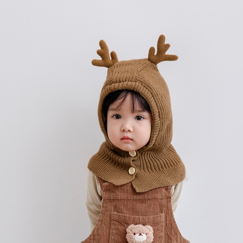 [미뇽] 아기 유아 바라클라바 키즈 겨울 방한 아기털 모자 비니 - 상세 이미지 3