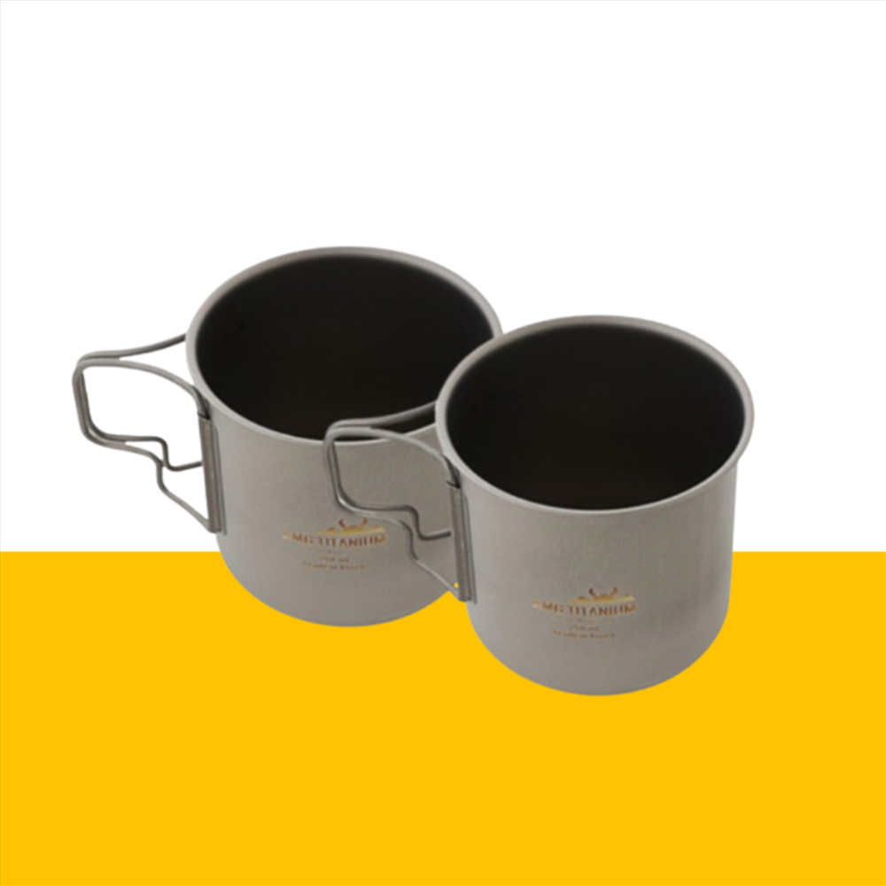 AMG 티타늄컵 티탄 컵 250ml 1+1 파우치 포함