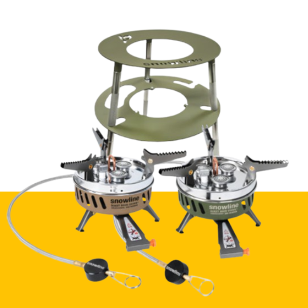 스노우라인 스토브 로켓 붐 플러스 버너스탠드 세트 백패킹 캠핑 고화력 가스 미니 버너