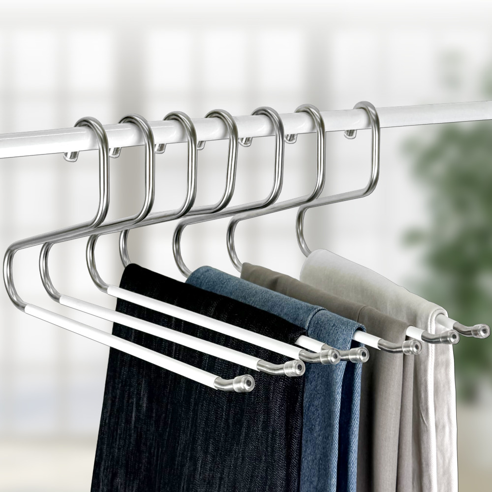 올지 8mm 논슬립 바지걸이 스텐 화이트, 20개