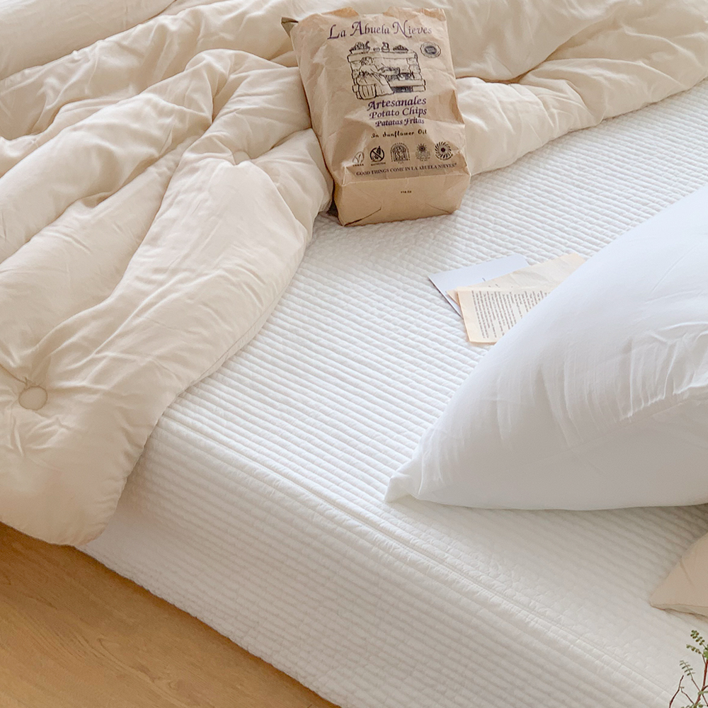 코지 모달 누빔 올인원 매트리스 커버 일체형 침대 시트 슈퍼싱글