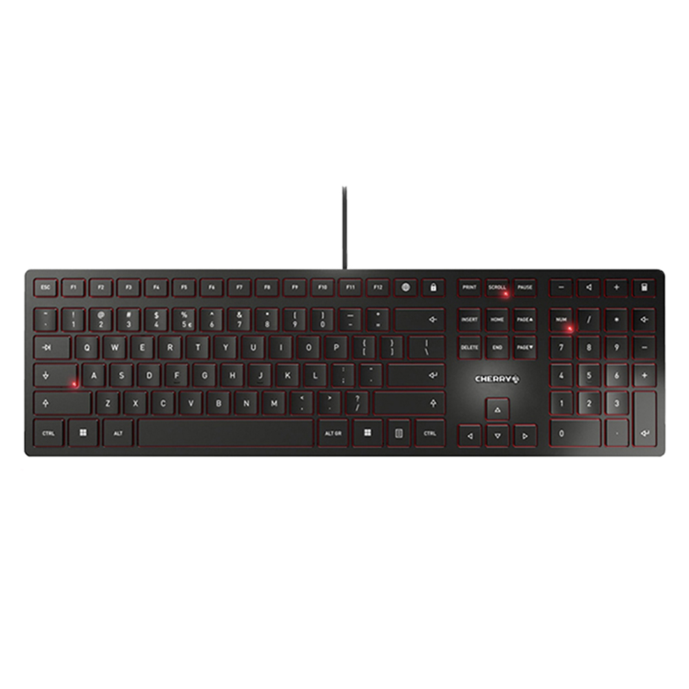 체리 키보드 KC6000 SLIM 블랙 무소음 사무용 슬림 키보드 - 메인 이미지