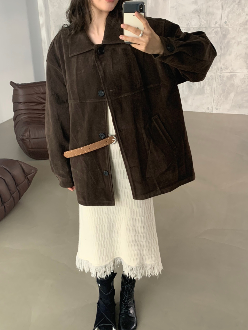 돈피 싱글 하프 스웨이드 자켓 2colors 상세 이미지 60