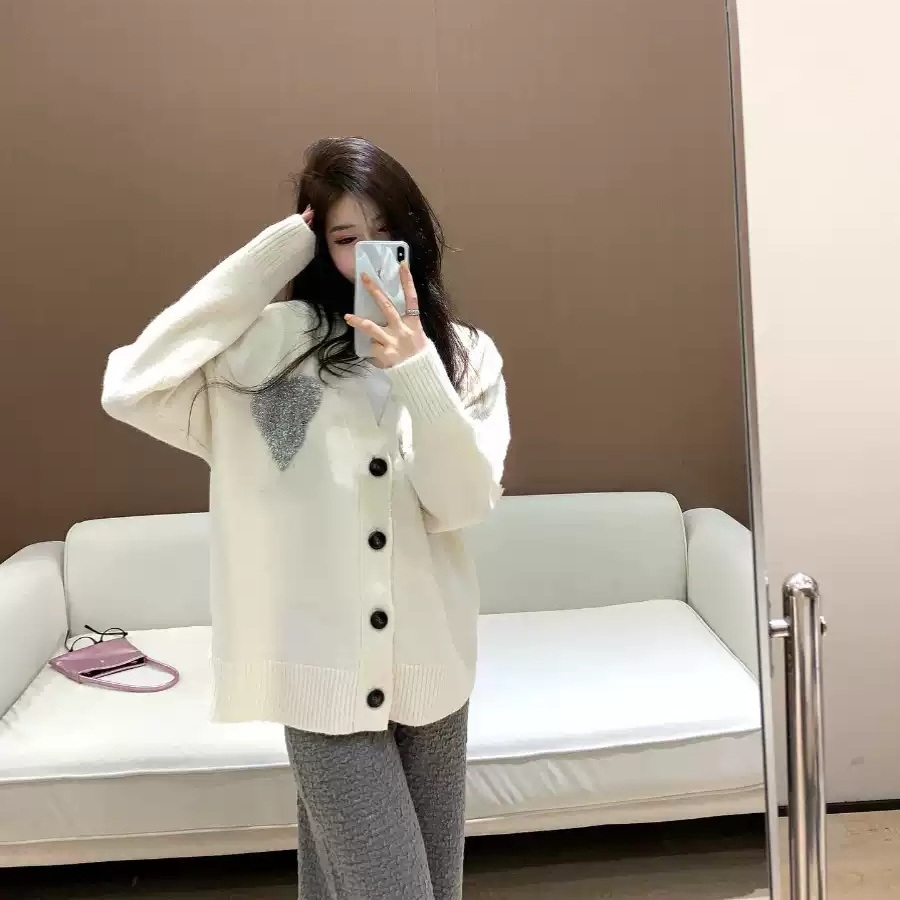 짠한형 한예슬 가디건 긴소매 루즈핏 울 니트 의상 옷 패션 - 상품 이미지