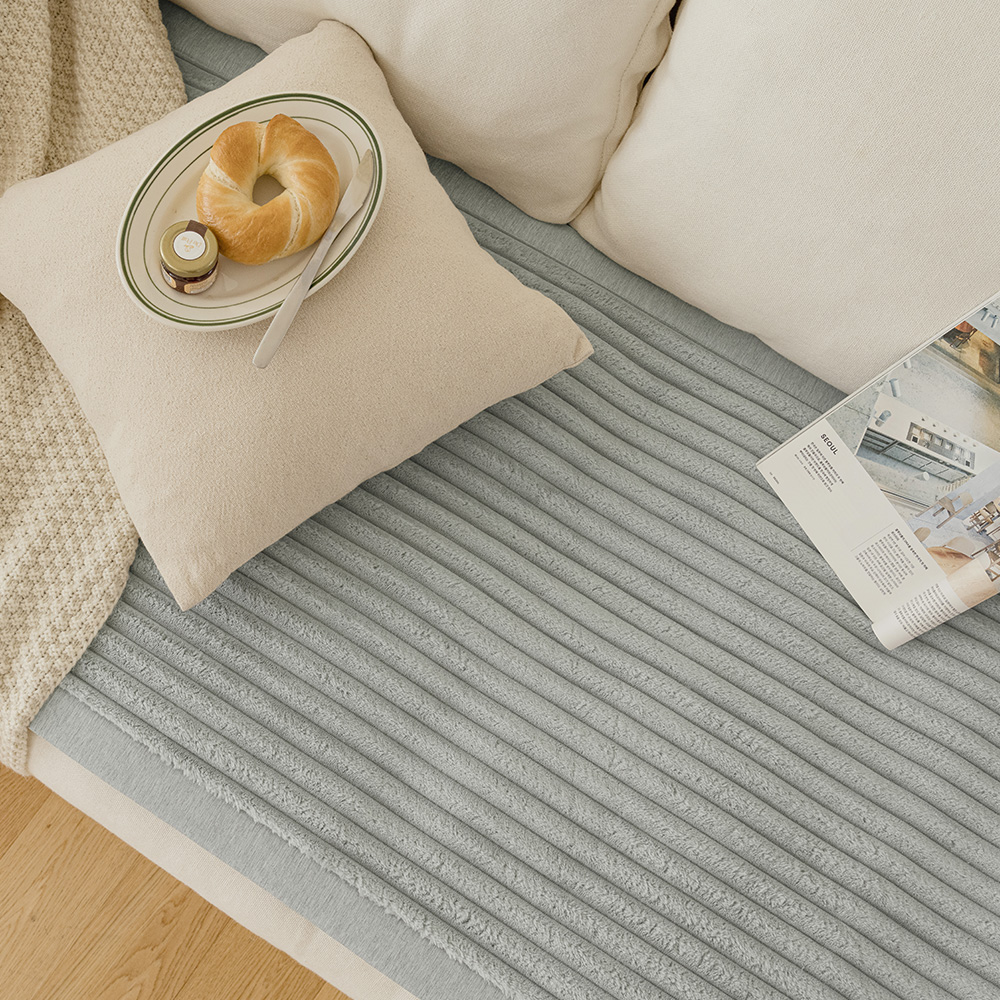 논슬립 보드레 장모 극세사 쇼파패드 2인용