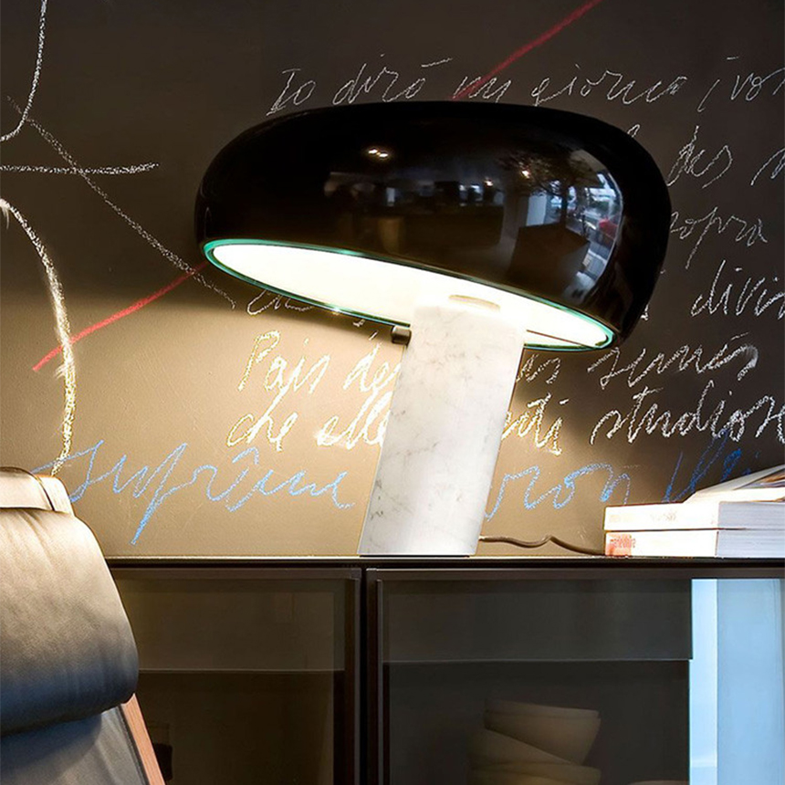 스누피 테이블 램프 버섯 책상 조명 Snoopy Table Lamp 블랙 S