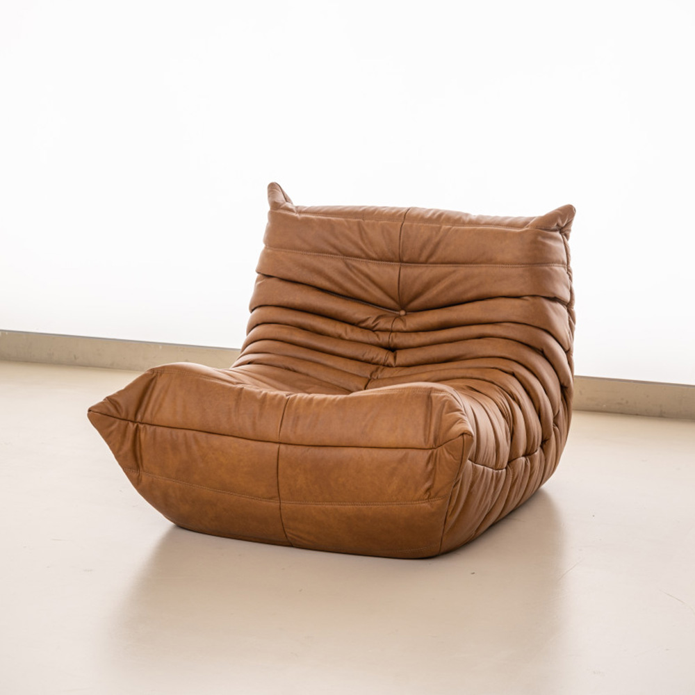 PH17 번데기 빈백 가죽모듈쇼파 이태리 내추럴 통가죽 천연면피 전체가죽 토고