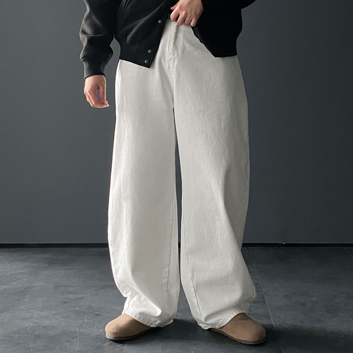 벌룬팬츠 남자통바지 항아리바지 통넓은바지 - 상세 이미지 3