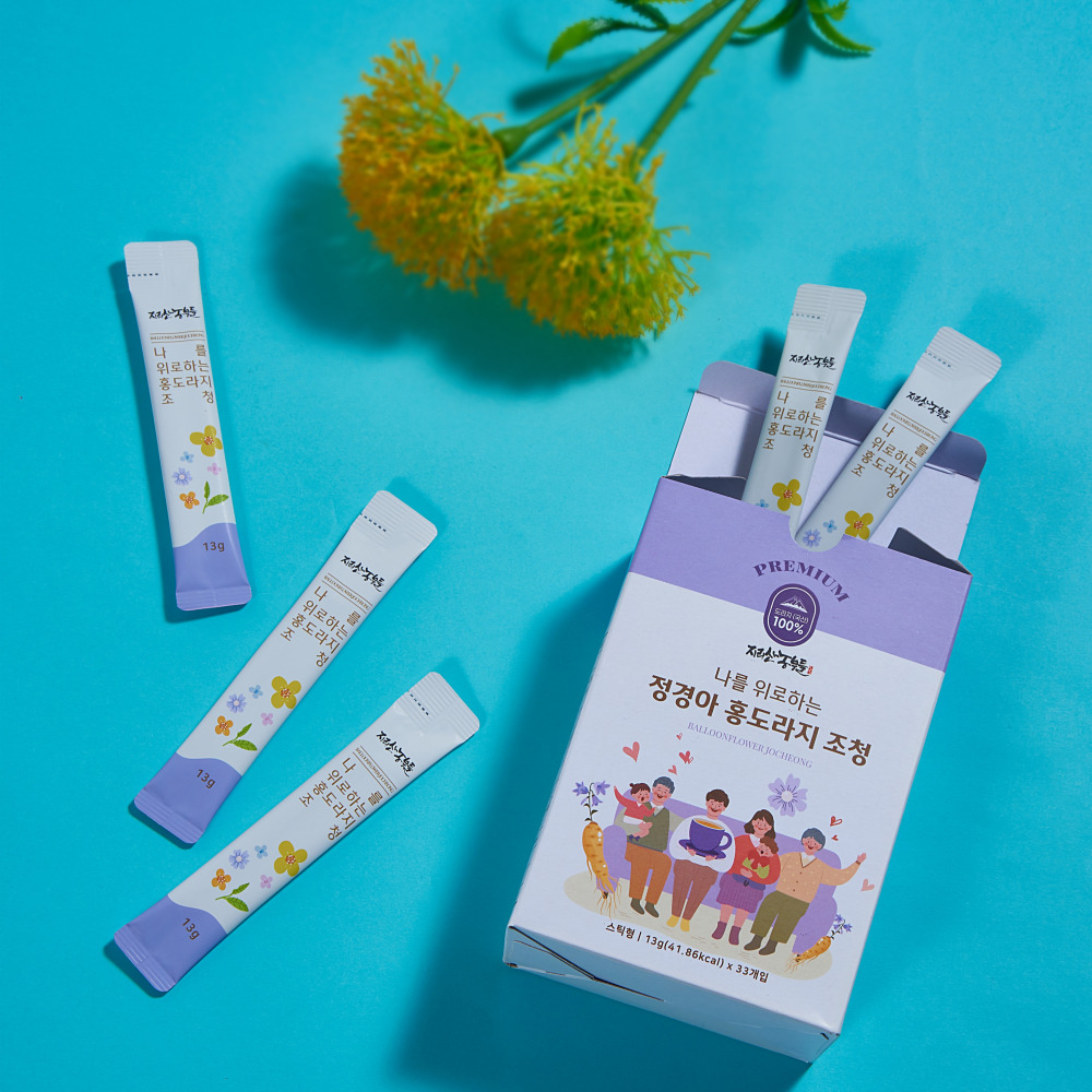 도라지청 스틱 홍도라지 조청 건강차 수제 쌀조청 구증구포 정경아 제품 이미지