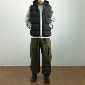 남자 패딩조끼 베스트 헤비 후드 남성 패딩 빅사이즈 겨울 착용 후기 | 사이즈/핏 총정리 - 상품 이미지 3