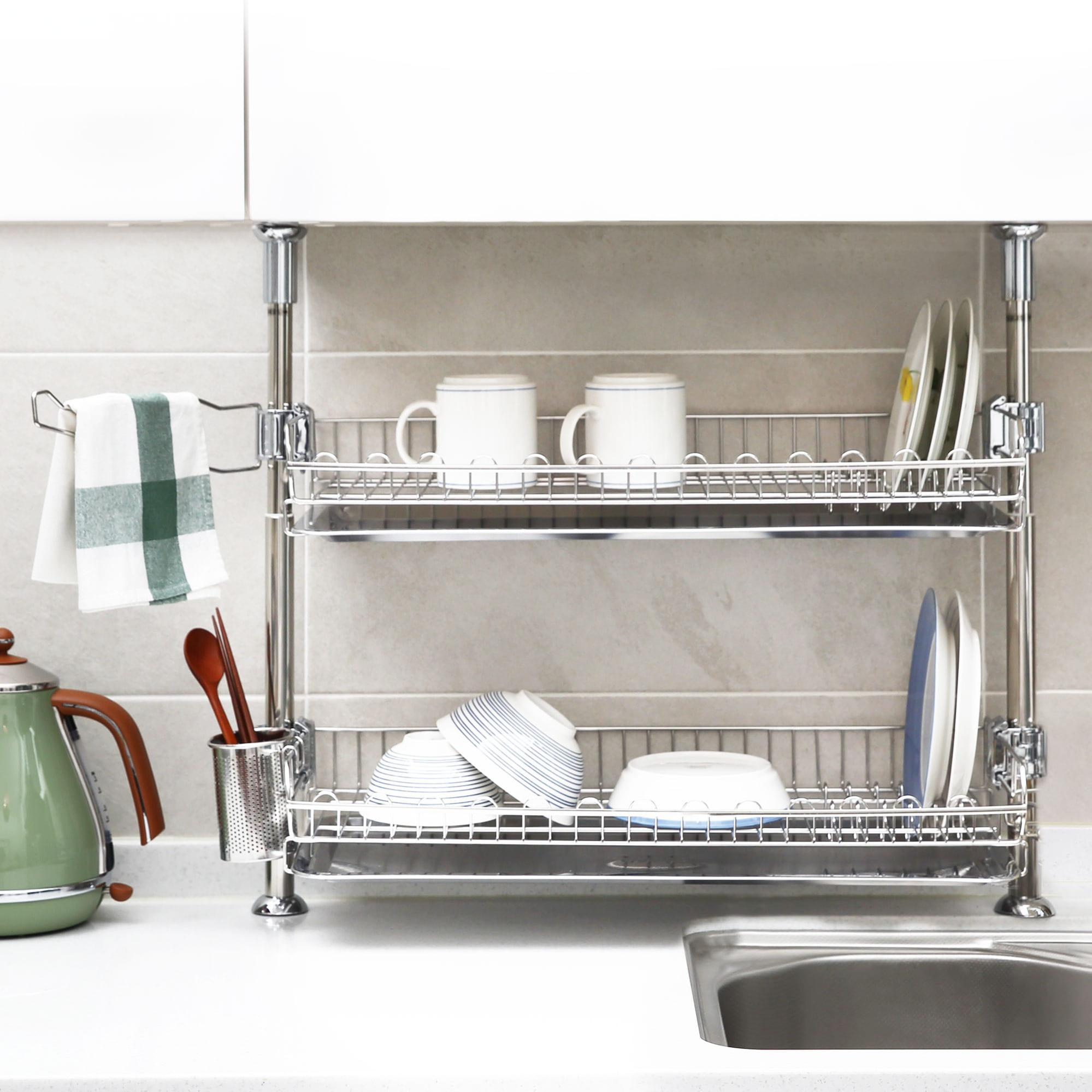 아이넥스 원터치 기둥형 식기건조대 600A