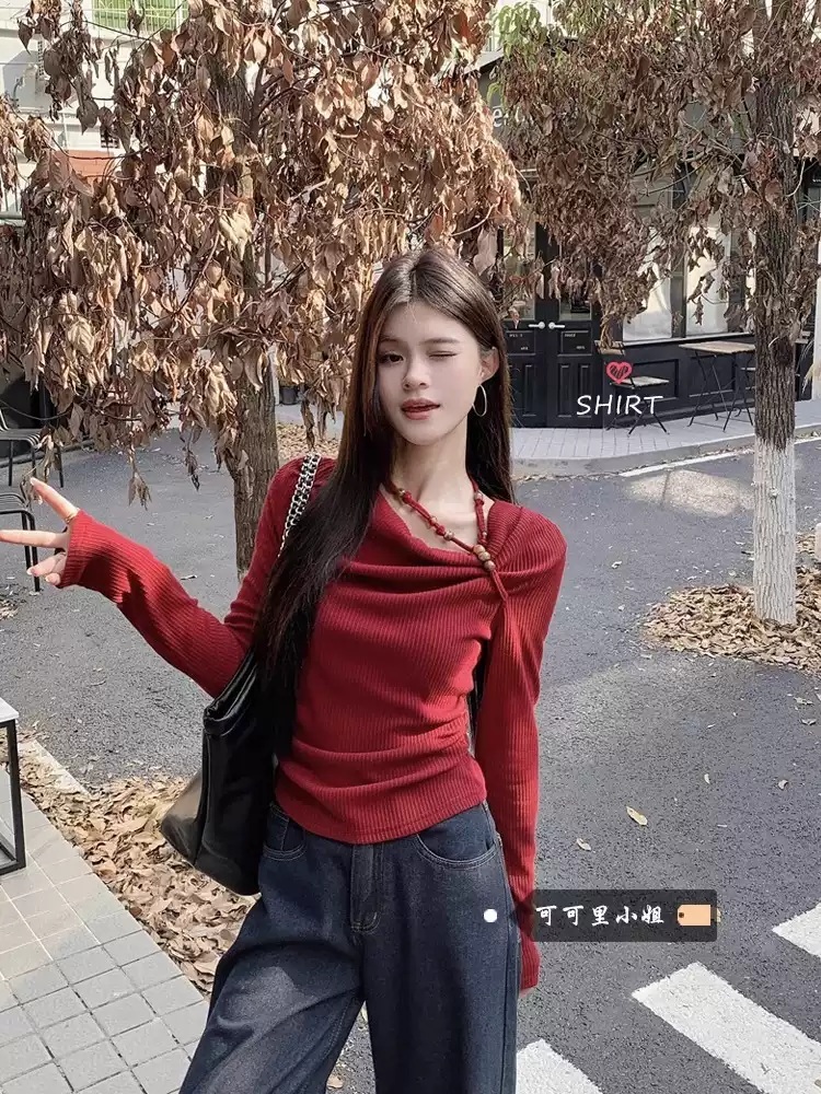 짠한형 김세정 니트 스웨터 셔링 쇄골 트임 의상 옷 패션 - 상세 이미지 2