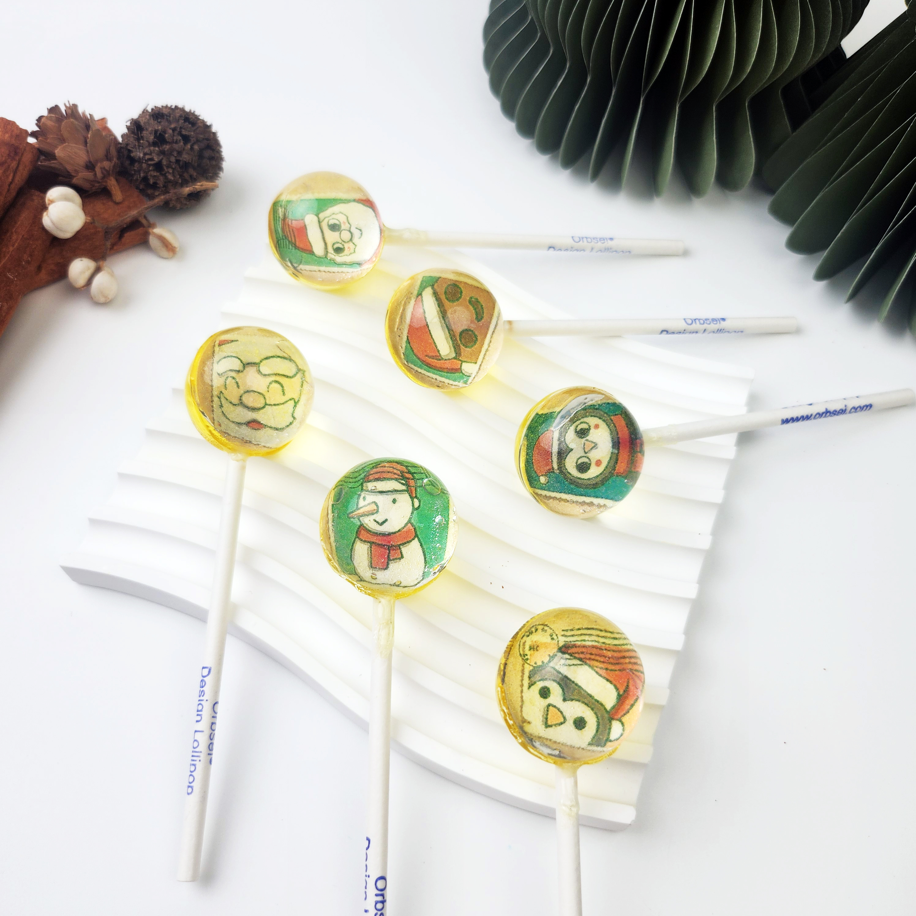 오브세이 선물 연휴 성탄절 산타 Christmas 크리스마스 캐릭터씰 파인애플밋 6개입 - 상세 이미지 3
