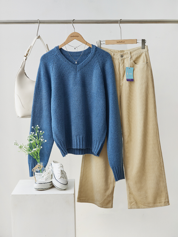 [재진행/정상가 29800]팬톤 3단기장 코듀로이 골덴 와이드 팬츠 - 상세 이미지 5