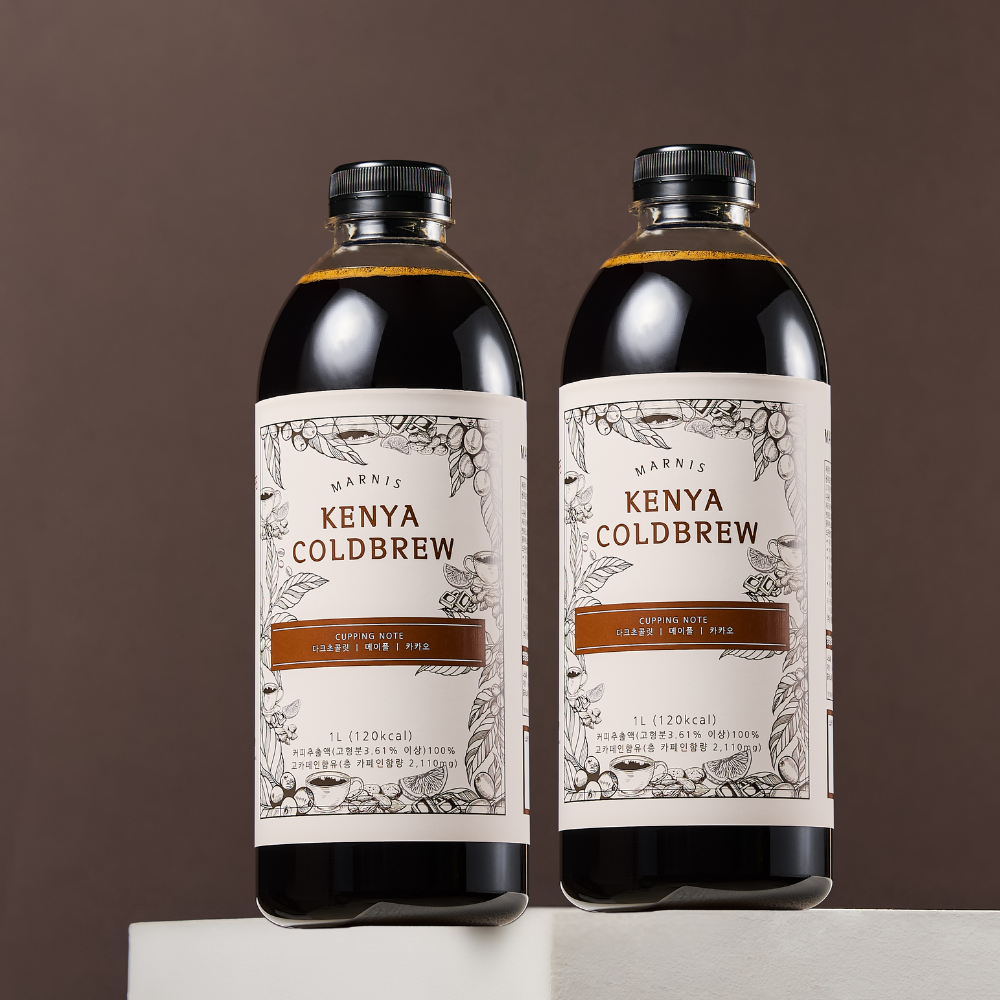 1L+1L 마르니스 케냐 콜드브루 원액 대용량 더치커피 액상 커피 답례품 선물