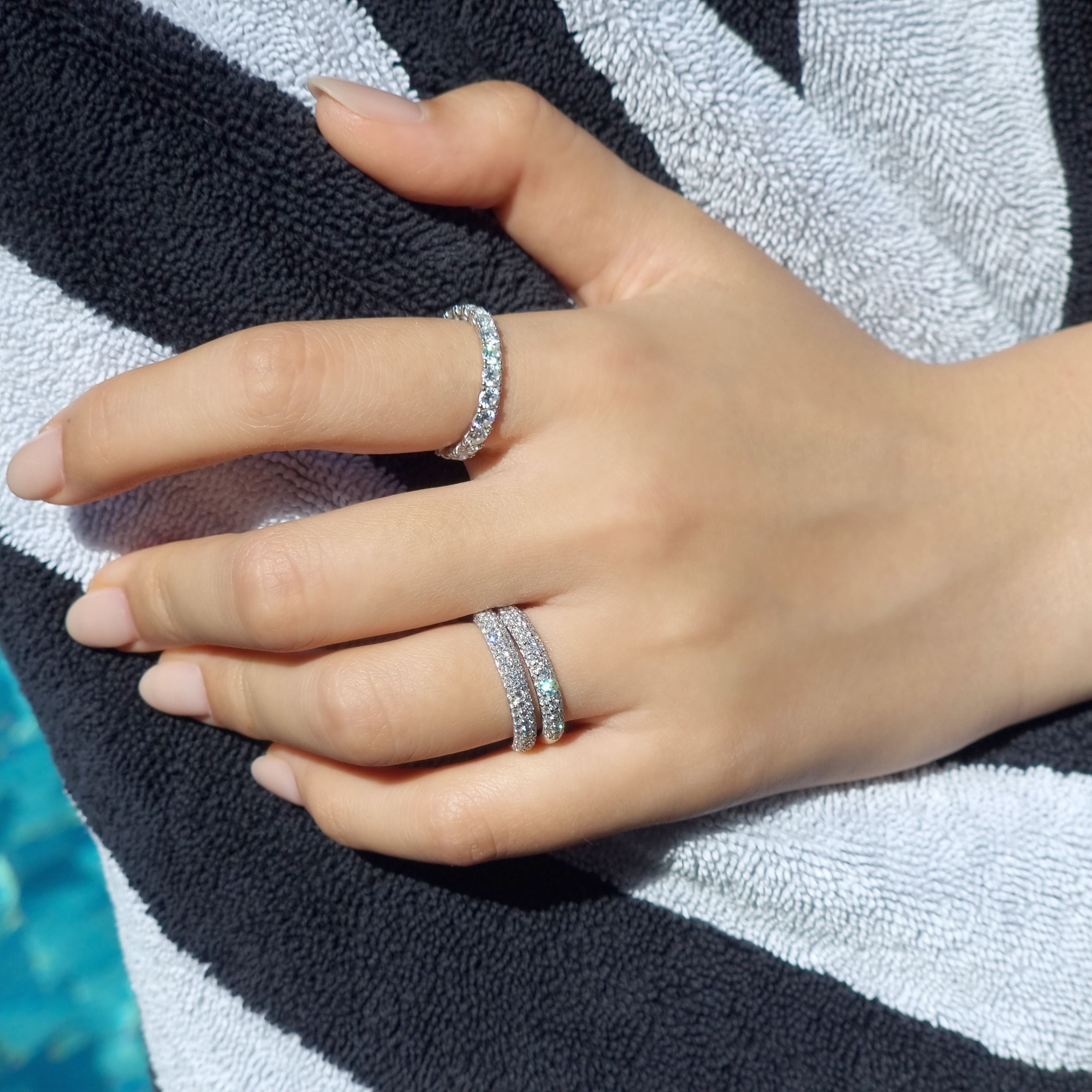 랩다이아 파베세팅 반지 랩다이아몬드 모이사나이트 랩그로운 명품 14k 18k 이미지 6