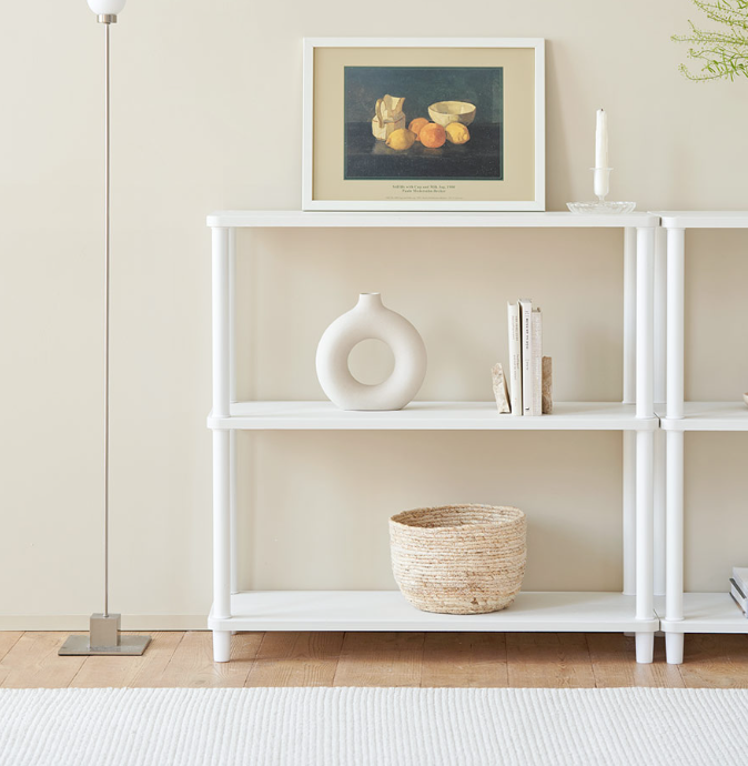 데일리 라운드 선반 슬림 진열대 사각 3단 800