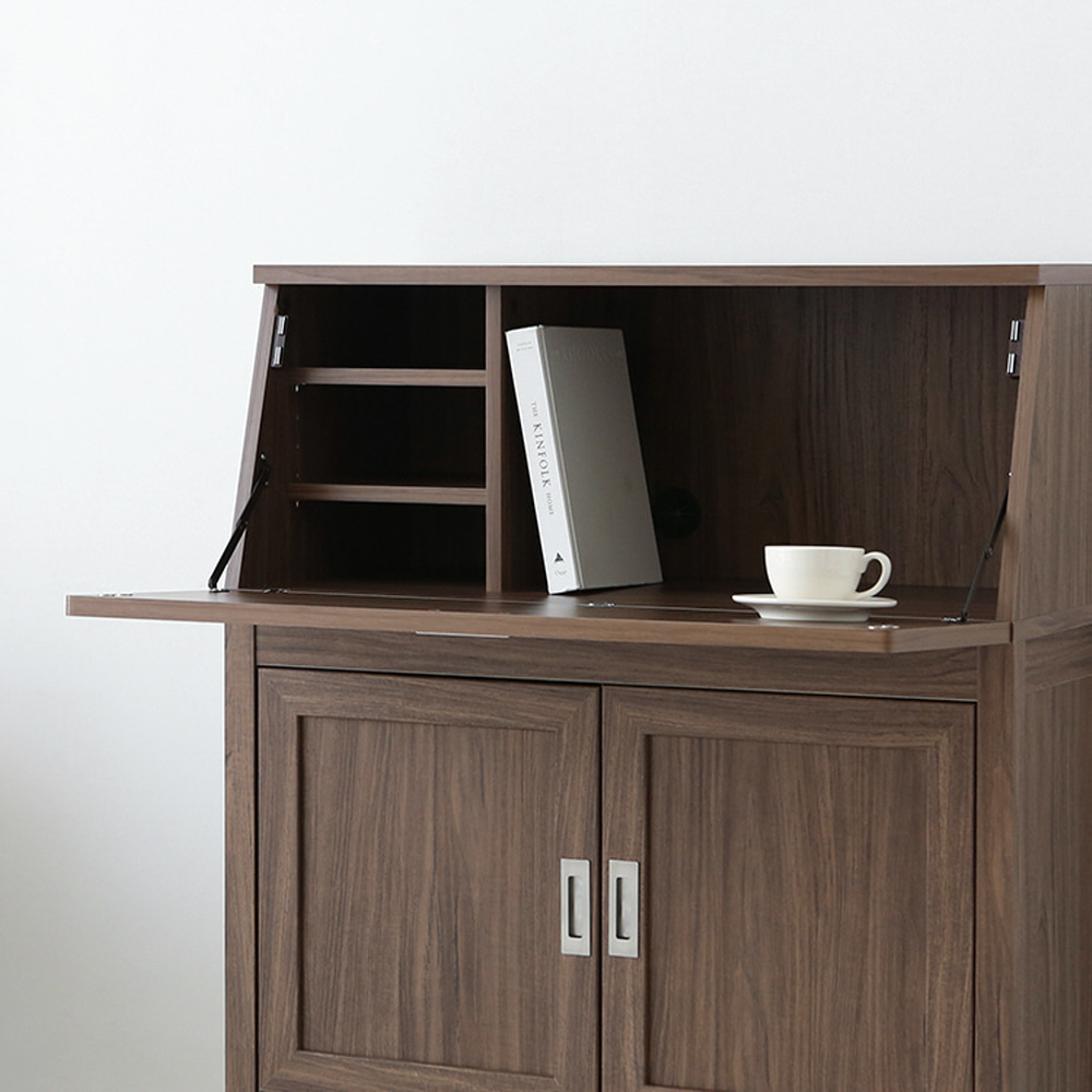 숄리드 콘솔수납장 CHM10789F 890x360x1070mm, 2단, 미들브라운 5321.7799 이미지 7