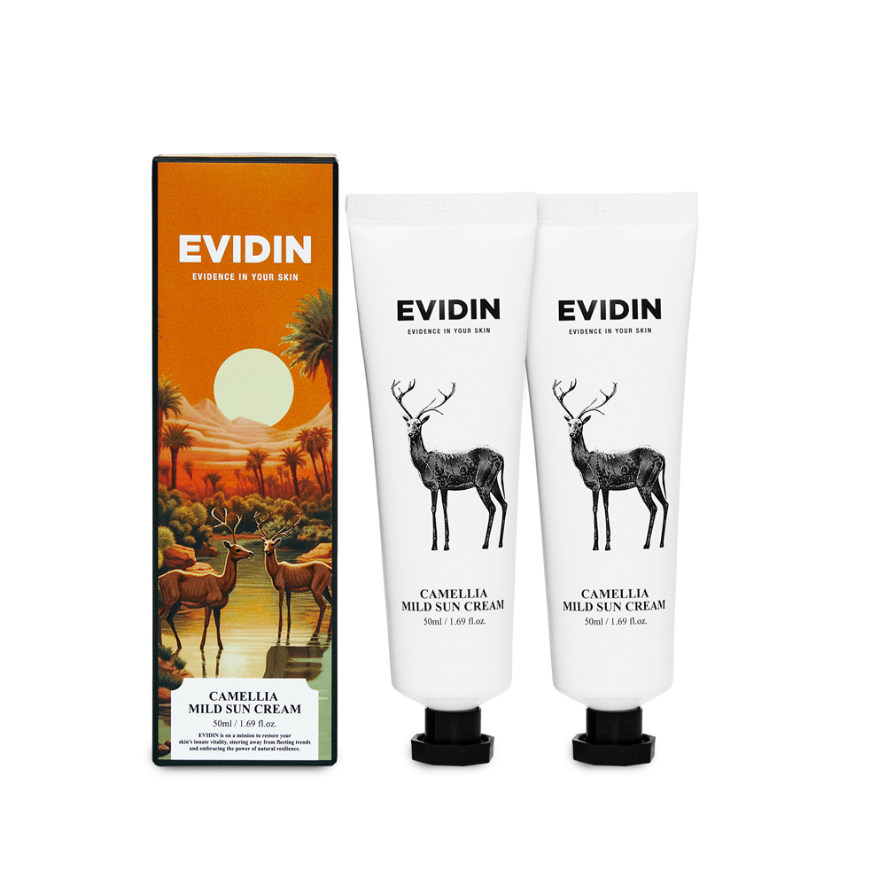 [2개세트] 에비딘 까멜리아 마일드 선크림 50ml (SPF50+ PA++++) - 상품 이미지