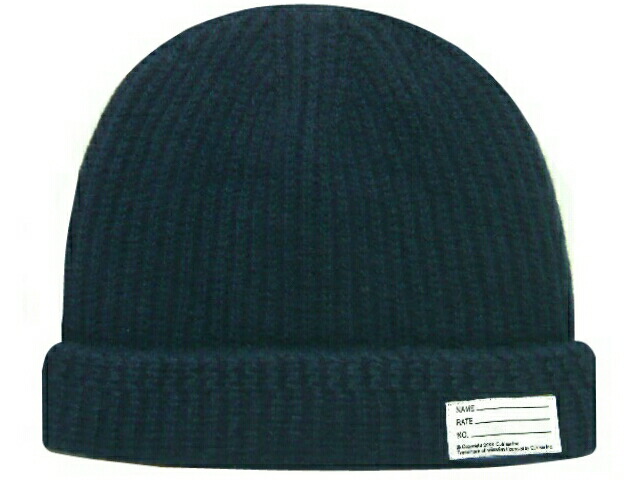 비즈빔 visvim KNIT BEANIE 니트 비니 더블 네이비 - 메인 이미지